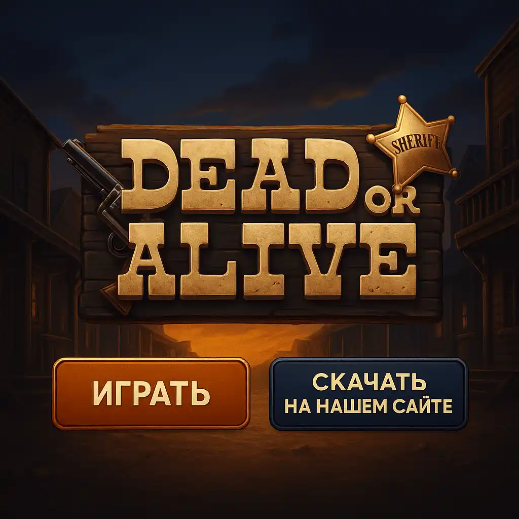 Слот Dead or Alive от NetEnt — заставка игры в стиле Дикого Запада